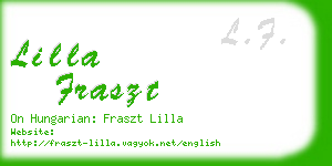 lilla fraszt business card